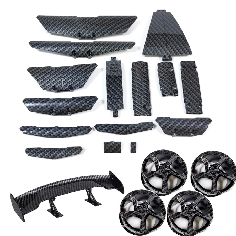 Carbon Fiber Accessories JDM MOC Technology Compatible With Lego 18944 11947 64680 64393 64392 64682 68196 Building Blocks Brick