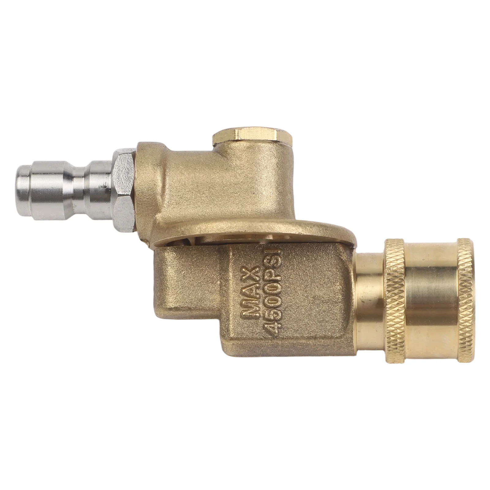 4in Nozzle Connector for High Pressure Cleaner with /4 Interface and For 360 Degree Swivel Allowing Multiple Angle Adjustments