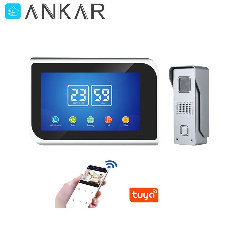 

4 wire villa video door phone interfone tuya inteligente with touch screen videocitofono wifi