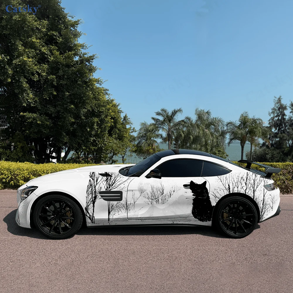 

Два вовки, Snuggle Snow Moon, автомобильные виниловые наклейки, самоклеящаяся наклейка из ПВХ, подходит для грузовиков, внедорожников, декора, автоаксессуары, подарок