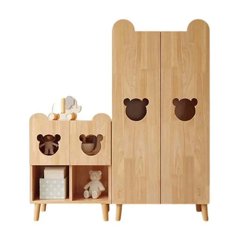 Wood Cute Wardrobe Children Organizer Aesthetic Room Storage Closet Armable Bedroom Hotel Armable Home Furniture