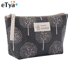 Etya Vrouwen Reizen Cosmetische Tas Plaid Rits Make-Up Tas Telefoon Munt Geld Handtas Vrouwelijke Purse Make Up Tassen Beauty Organisator pouch