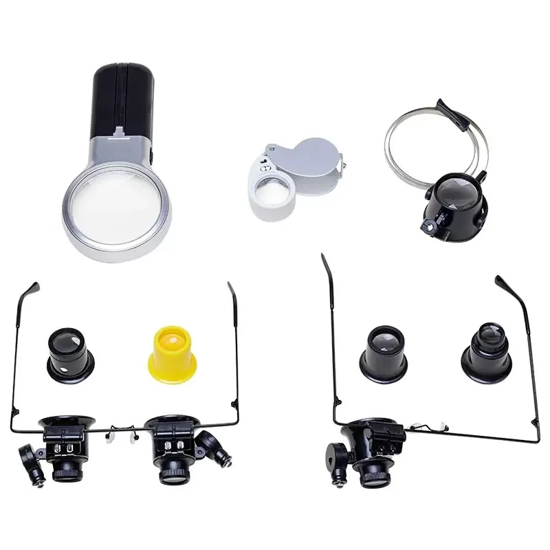 5X 10X 20X Eyeglass Magnifier Clip-On Eye Loupe Magnifying Lens Portable Eyepiece Process Operation Watchmakers Repair Tool