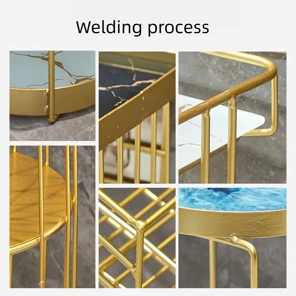 

Metal Jewelry Display Rack Multifunctional Hanging Hook Necklace Storage Rack Desktop Organizer with Tray Dish