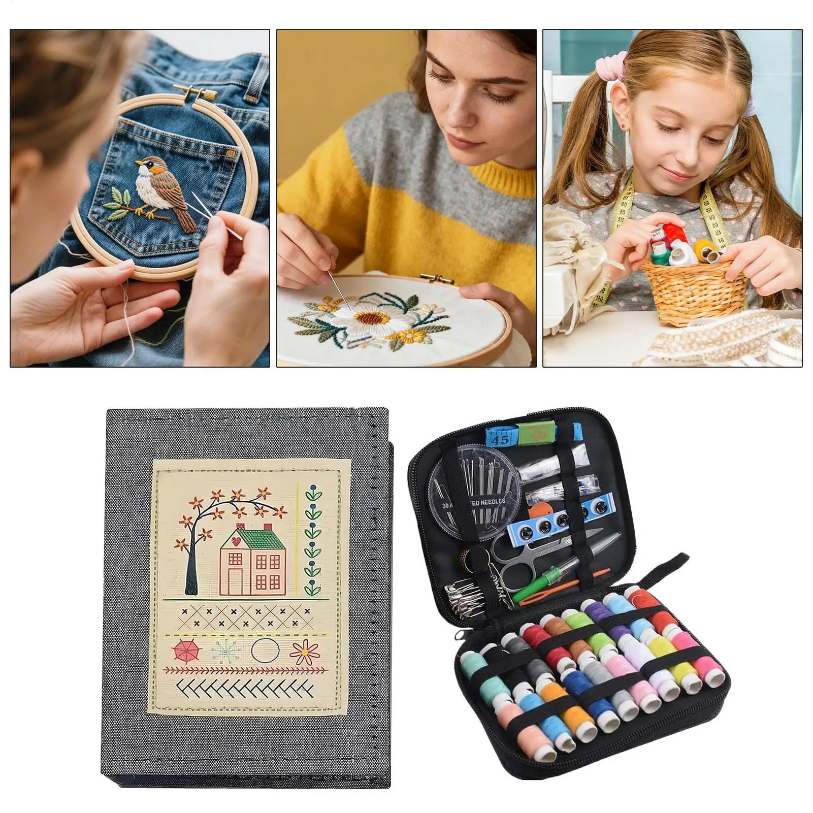 غرز التطريز كتاب DIY بها بنفسك كتاب الخياطة غرز الكتب دليل إبرة التطريز مع 143 غرزة دليل الخياطة للمبتدئين