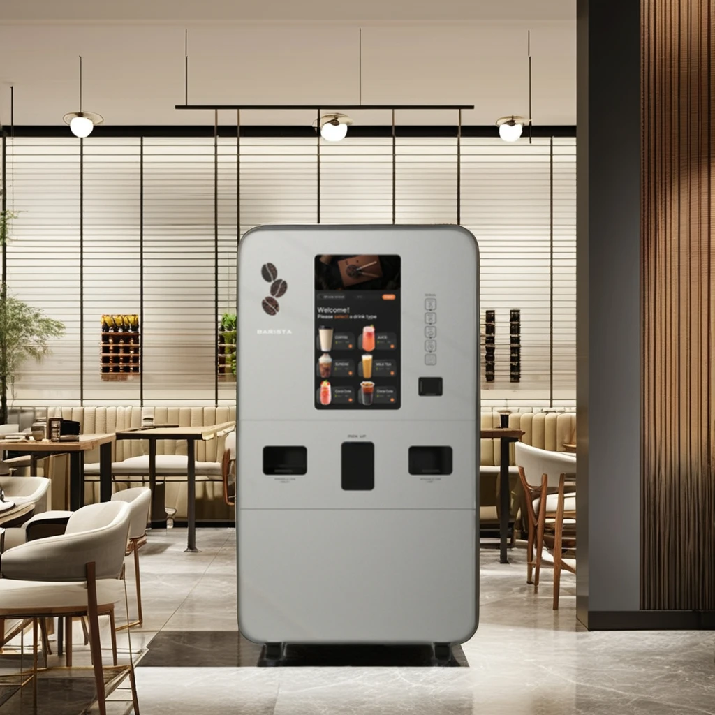 Lettore di carte di credito Distributore automatico di chicchi di caffè a tazza Esperienza di caffè fresco