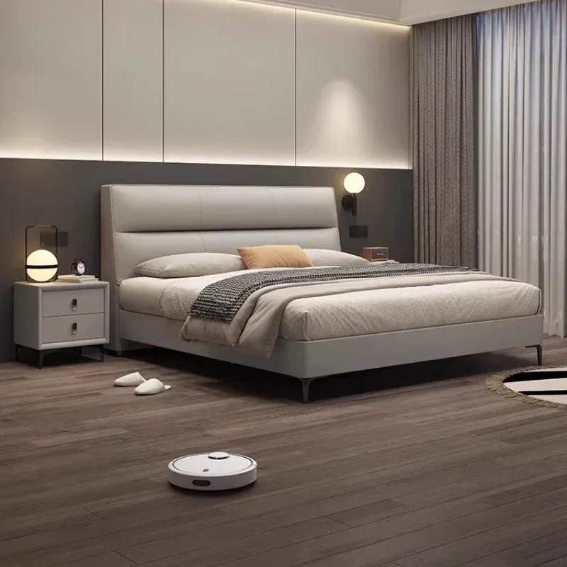 سرير مصمم بسيط، جماليات أوروبية، جودة زفاف، سرير عصري، شقة مريحة، أثاث كاما دي كاسال #3