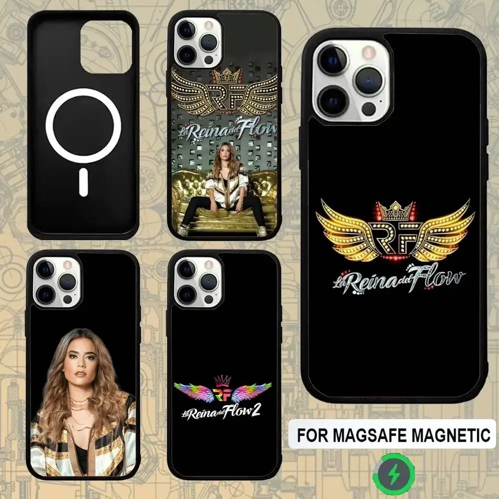 

The Queen of Flow La Reina Del Flow For Magsafe Wireless Charger Case For iPhone 15,16,17,13,14,11,12,Pro,Max,Plus,E,Air,Mini