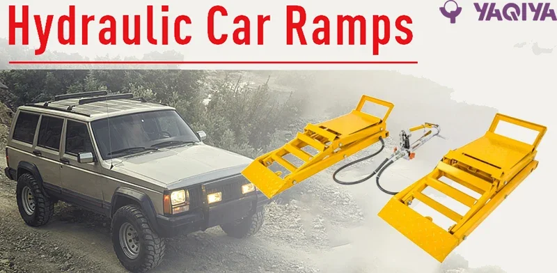 YQY New CE 5T Adjustable Hydraulic Car Ramps Steel Vehicle Lift Ramp For Cars Auto Hydraulic Service Jack Car Ramp