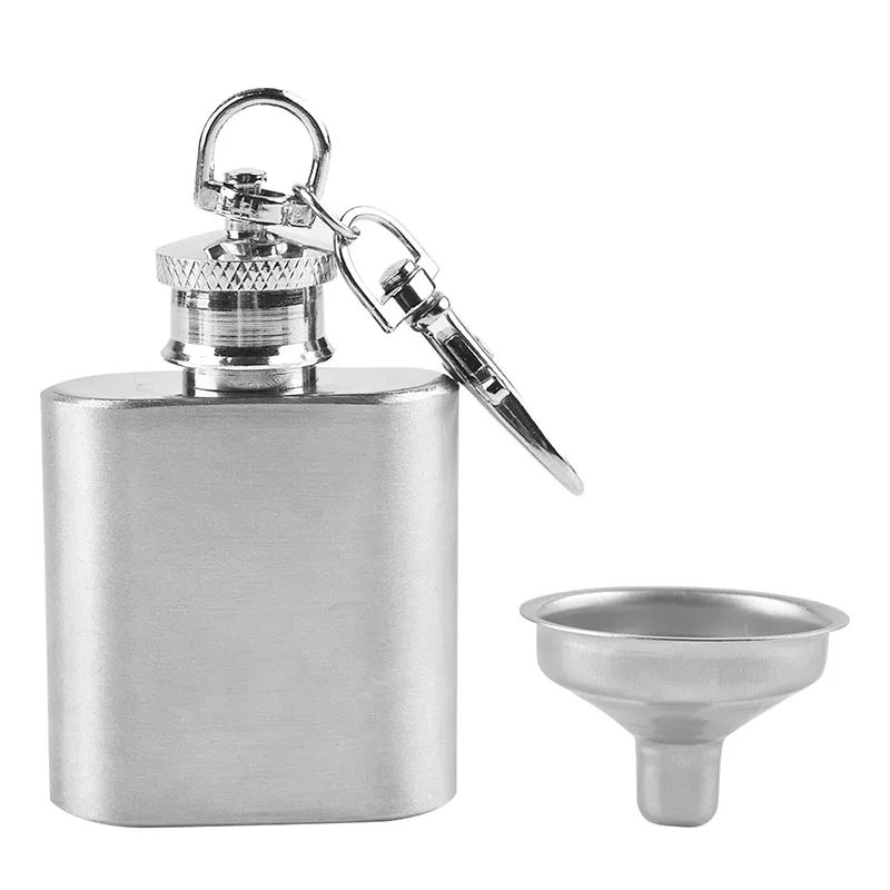 LMETJMA 1oz Portable Mini Stainless Steel Liquor Hip Flask for Alcohol Bottle Travel Whiskey Bottle Mug Flask PY0022
