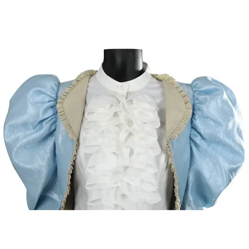 qq 123Disguise Poor Girl Bella Baxter Cosplay Costume Blue Coat Shirt Skirt Things Outfit Full Set and Individual Items Are