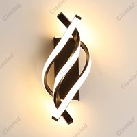 Curved Spiral Design LED Wall Lamp for Bedroom Bedside Corridor Living Room Staircase Corridor Lighting Fixtures