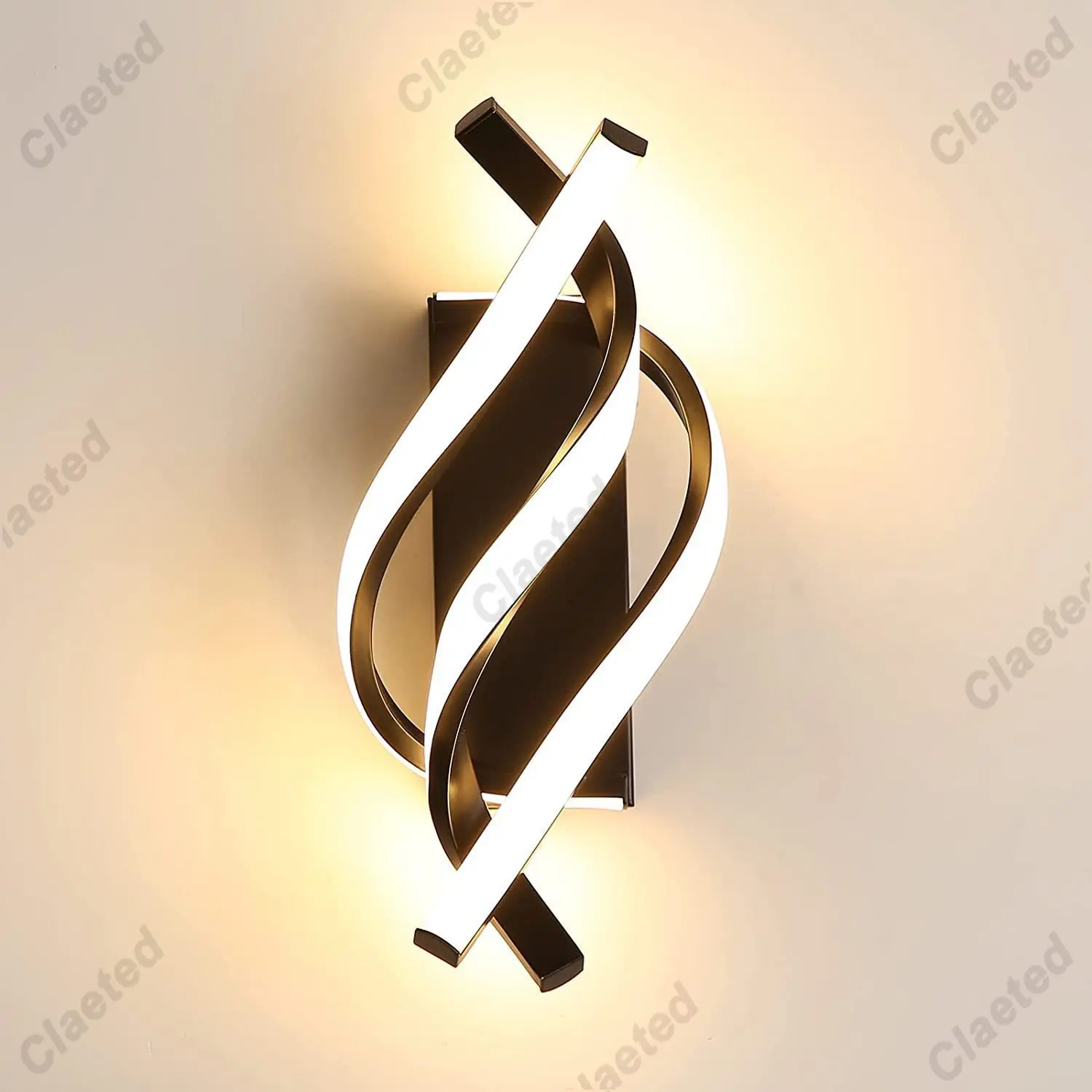 design espiral curvo conduziu a lampada de parede para o quarto cabeceira corredor sala estar escada corredor luminarias 01