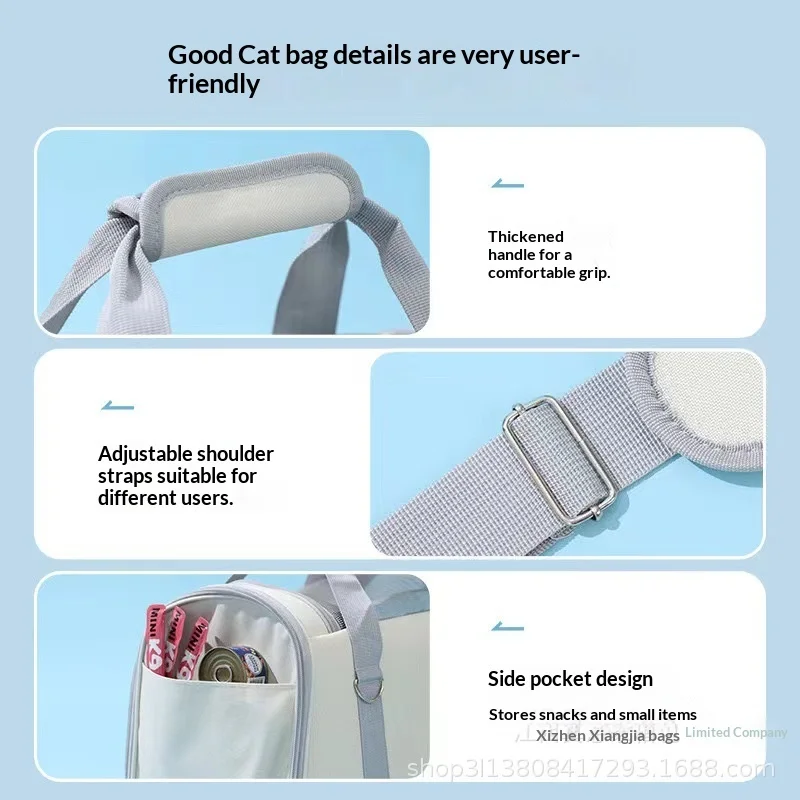 Mochila transpirable para gatos y perros pequeños, bolsa de viaje - imagen 3