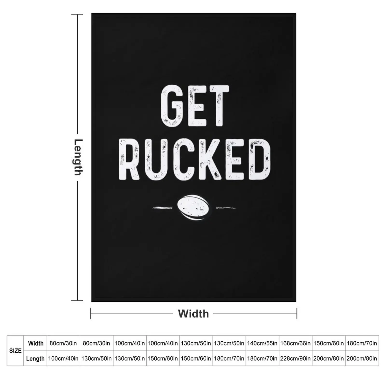 Get Rucked Rugby Throw Blanket Moving Thermals For Travel Softest Flannel bed plaid Cute Blankets