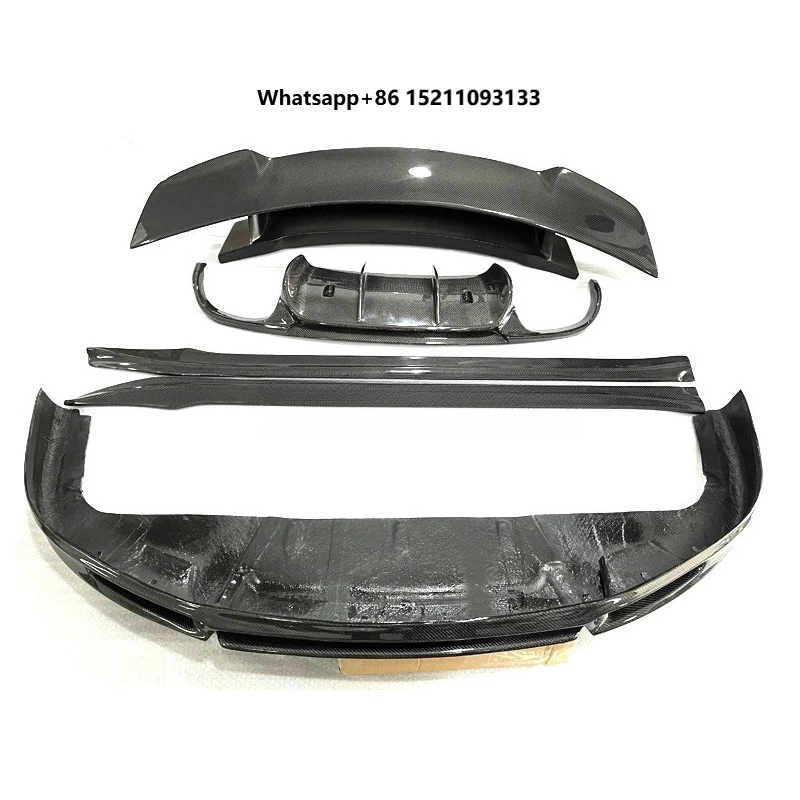 Car Modification Parts for 911 991.1 Carbon Fiber Front Bumper Lip Diffuser Side Skirts Rear Spoiler for991 Body Kit
