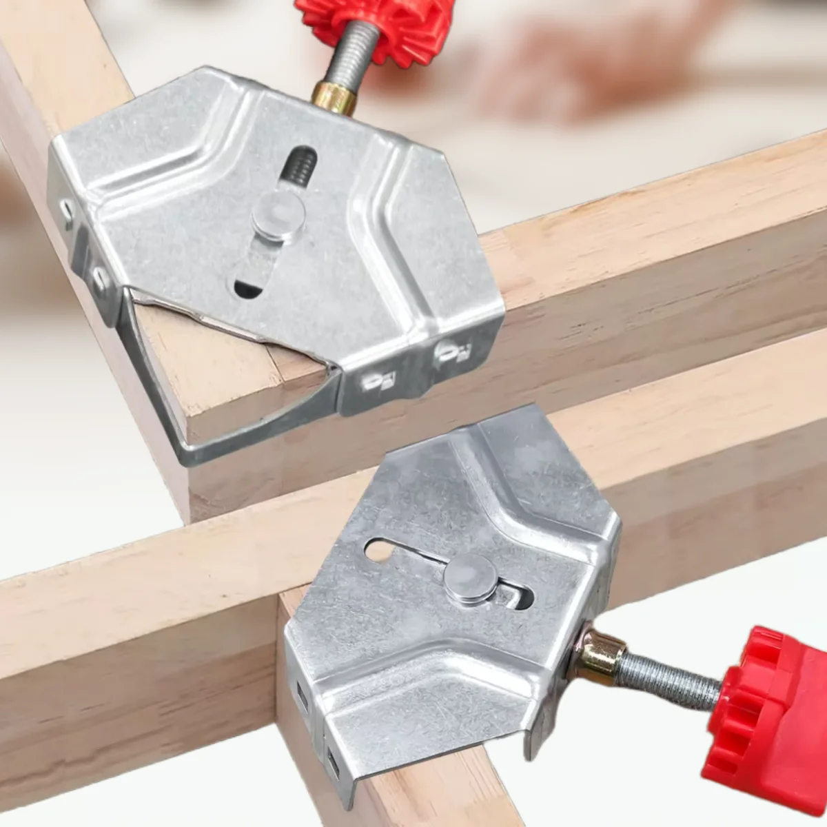 

Угловой зажим 90 градусов с регулируемым поворотным губкой для деревянной металлической трубы, стального стержня, стекла, 2/4 шт., угловые зажимы для деревообработки