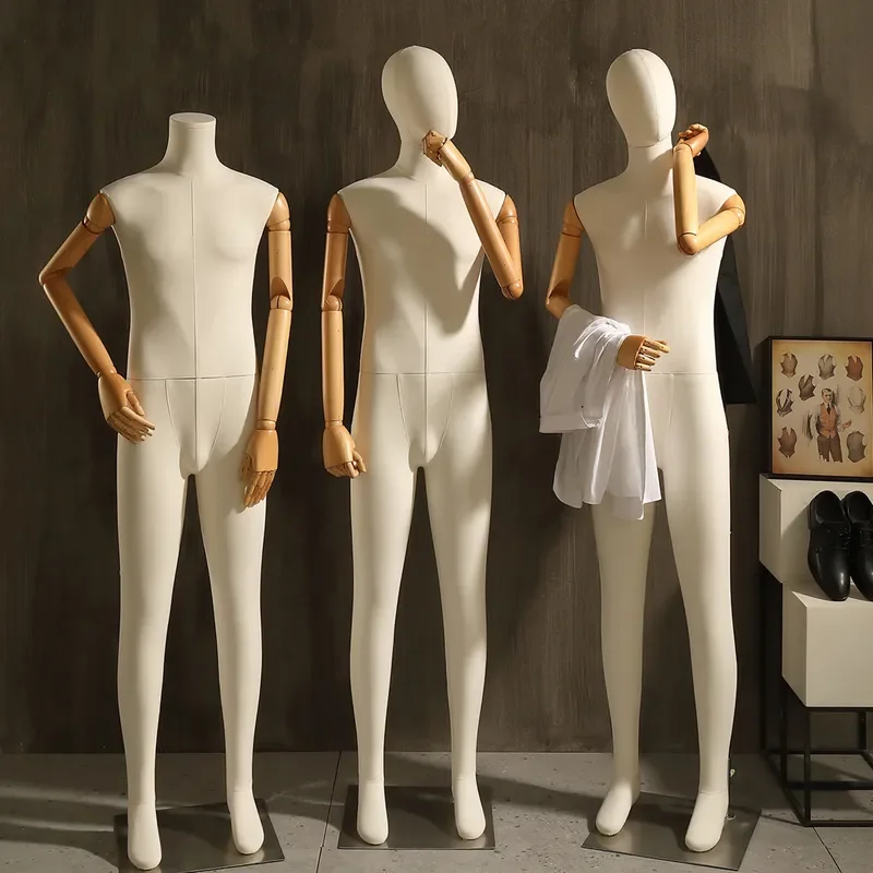 for Clothing Store High End Slim Fit Male Model Full Body Platform Display Stand Men Dummy for Men's Clothing Store Props