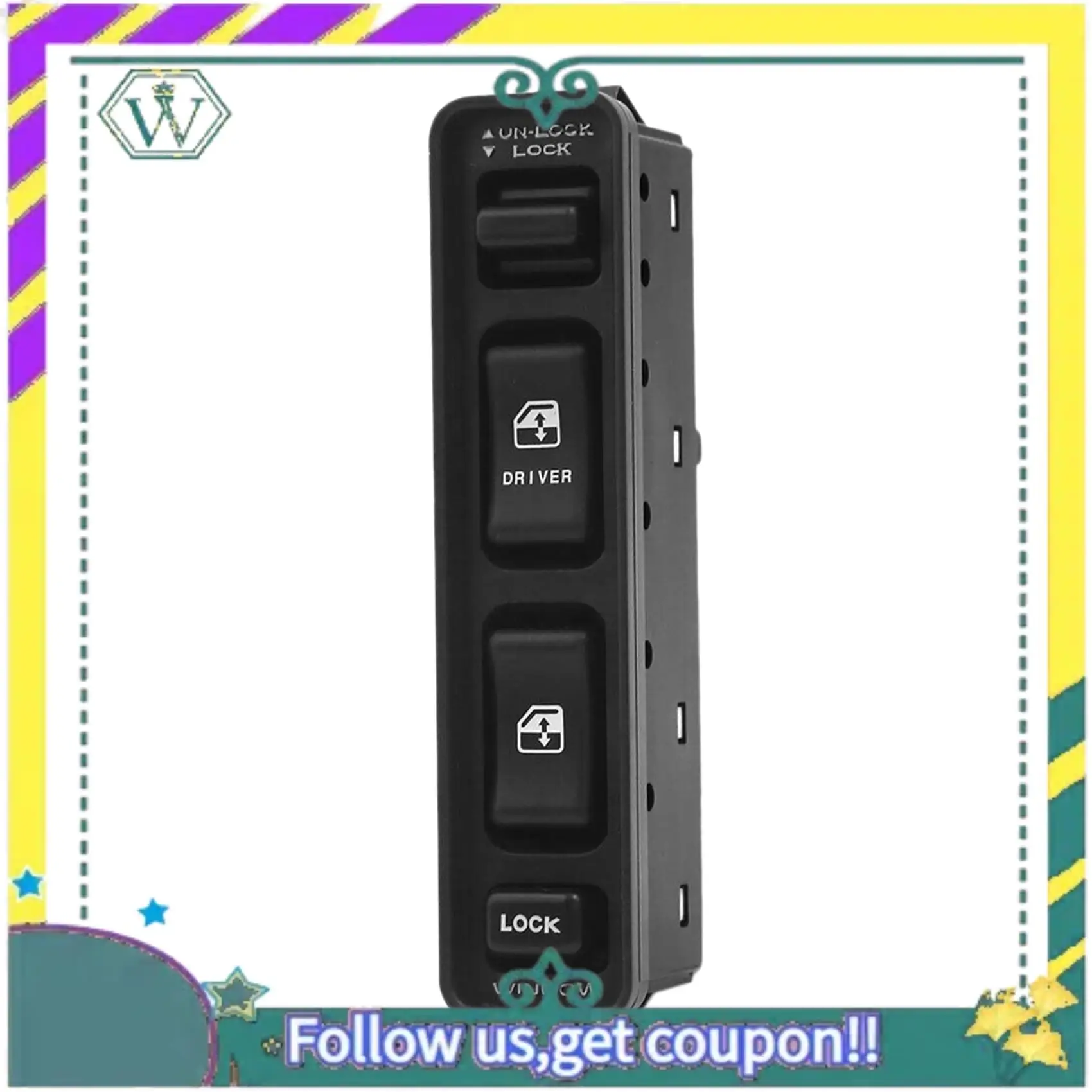 

Upgraded 2 Pcs Car Accessories: 1 Pcs Master Control Power Window Switch & 1 Pcs Engine Crank Shaft Pulley Sensor