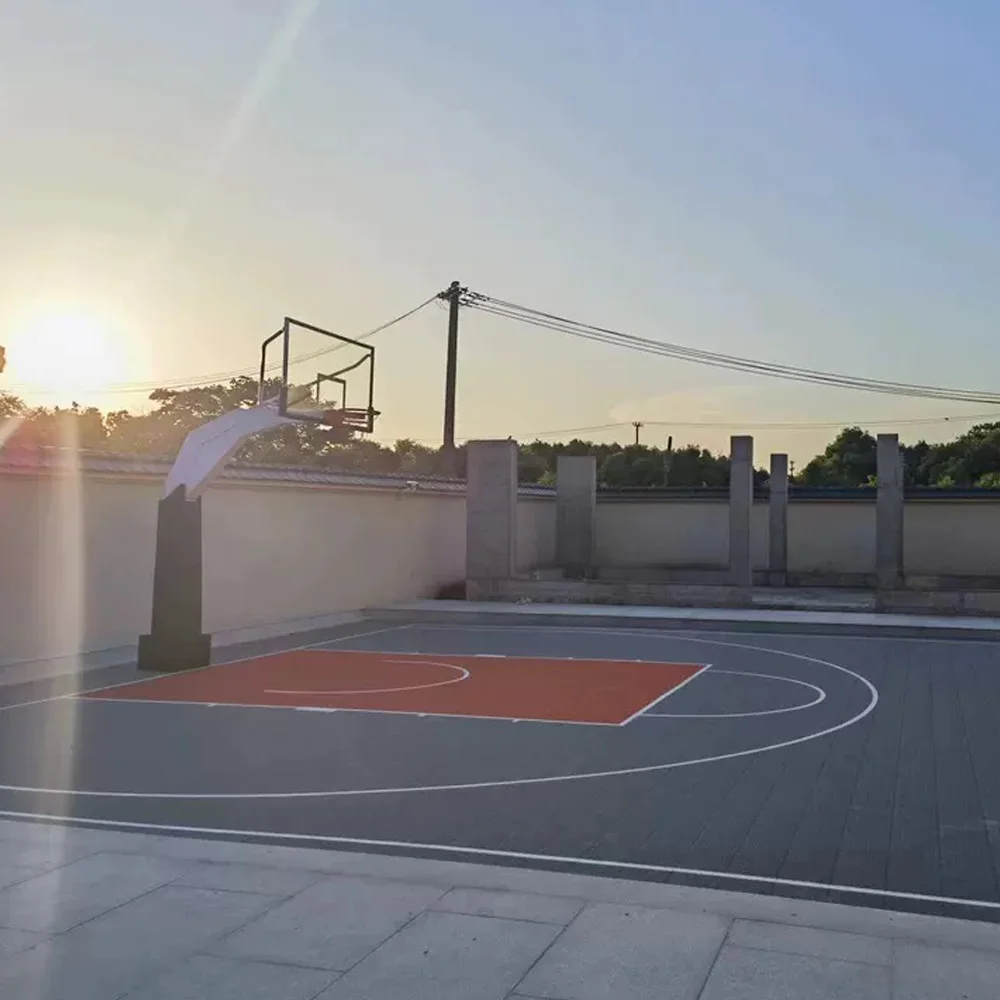 Beable Outdoor saling mengunci banyak olahraga lantai lapangan 3-on-3 basket PP penggunaan rumah ubin olahraga pemasok