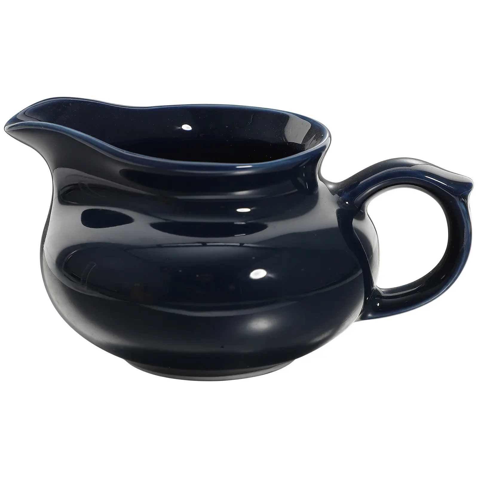 Ceramic Soy Sauce Cup with Handle Multi-Function Gravy Boat Sauce Dispenser for Dipping Salad Dressing Broth Cheese Dip
