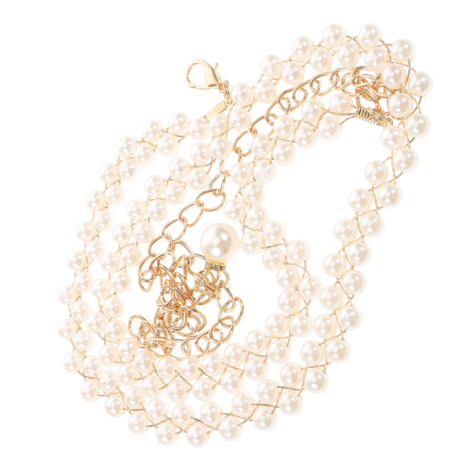 

Pearl Waist Adjustable Bracelets For Women Goldbead Belts for Women Elegant Belly Chains Jewelry Fashion Body Accessories