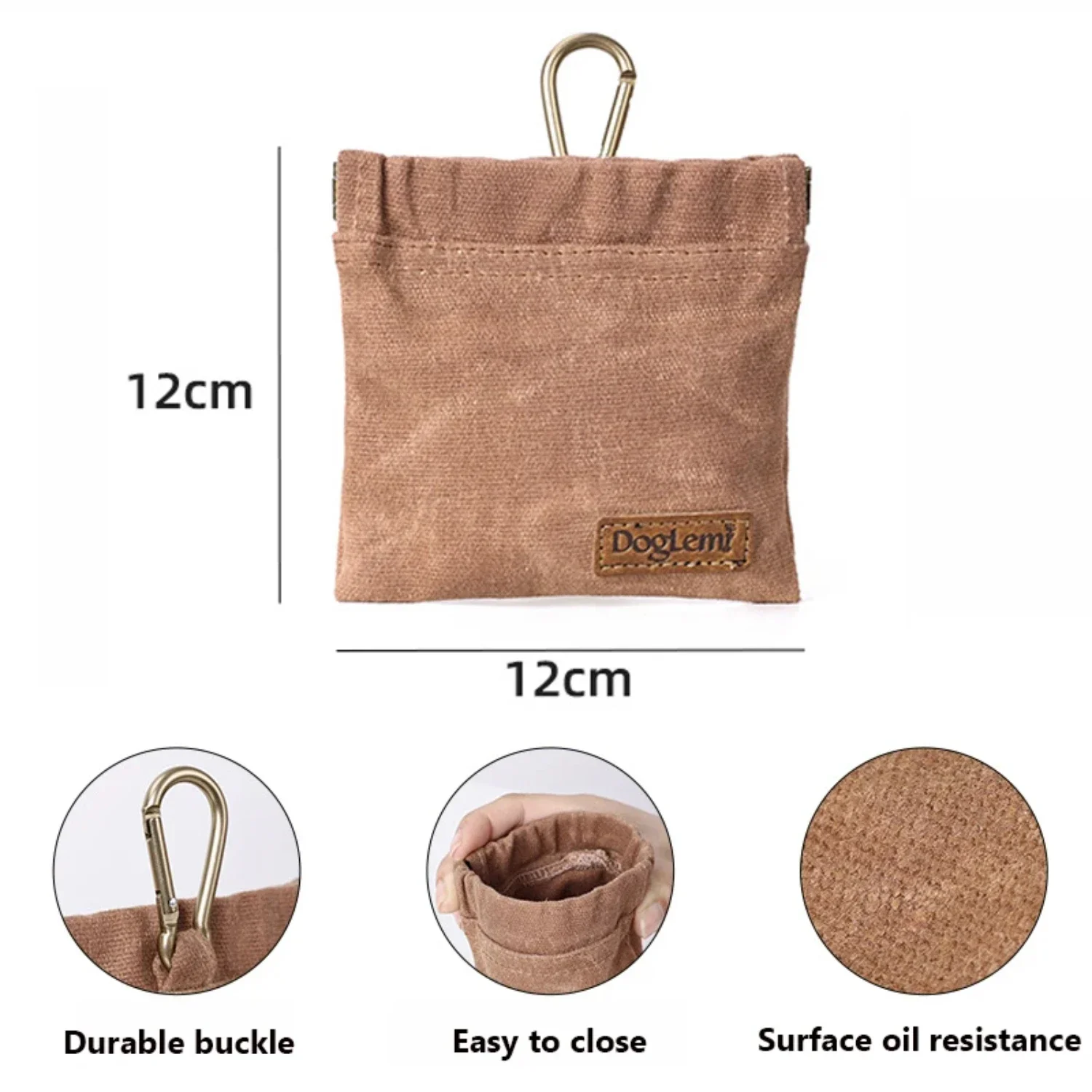 Convenient, durable and portable snack bag for pet dog training - Ideal oil-resistant treat pouch for feeding on-the-go and outd