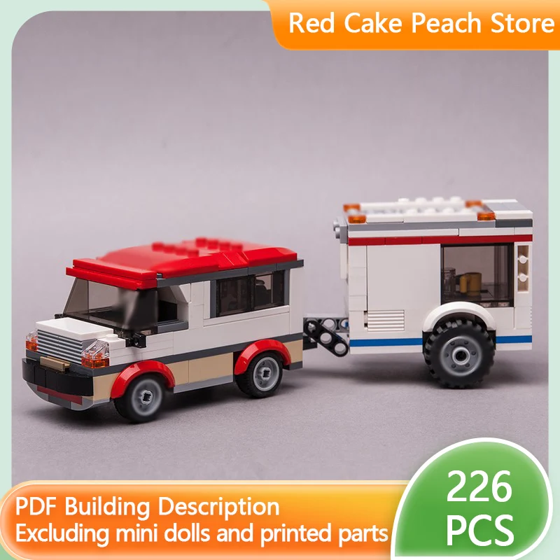 

Модель скоростного гоночного автомобиля MOC, строительные кирпичи, классический фургон и караван, модульная технология, детские праздничные подарки, сборка игрушек, костюм