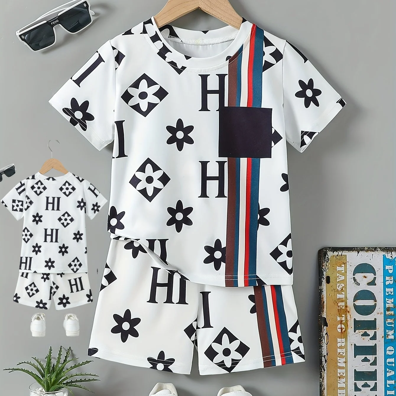 

Новейший популярный комплект футболок 2025 года, 3D стиль отпуска, модные различные элементы, модный уличный мужской комплект, летний топ, шорты, дышащие