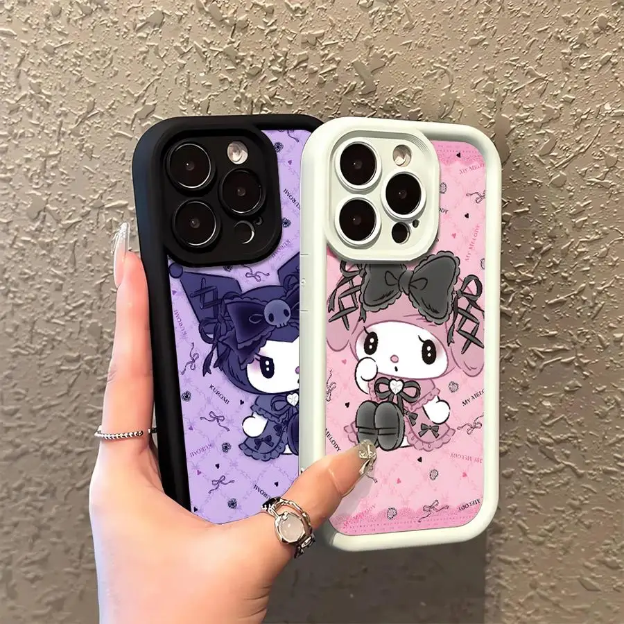 

Sanrio Cute Kuromi Phone Cover Case for iPhone 17 Pro Max 11 Air 15 Plus 16 12 Pro 13 17Pro 14