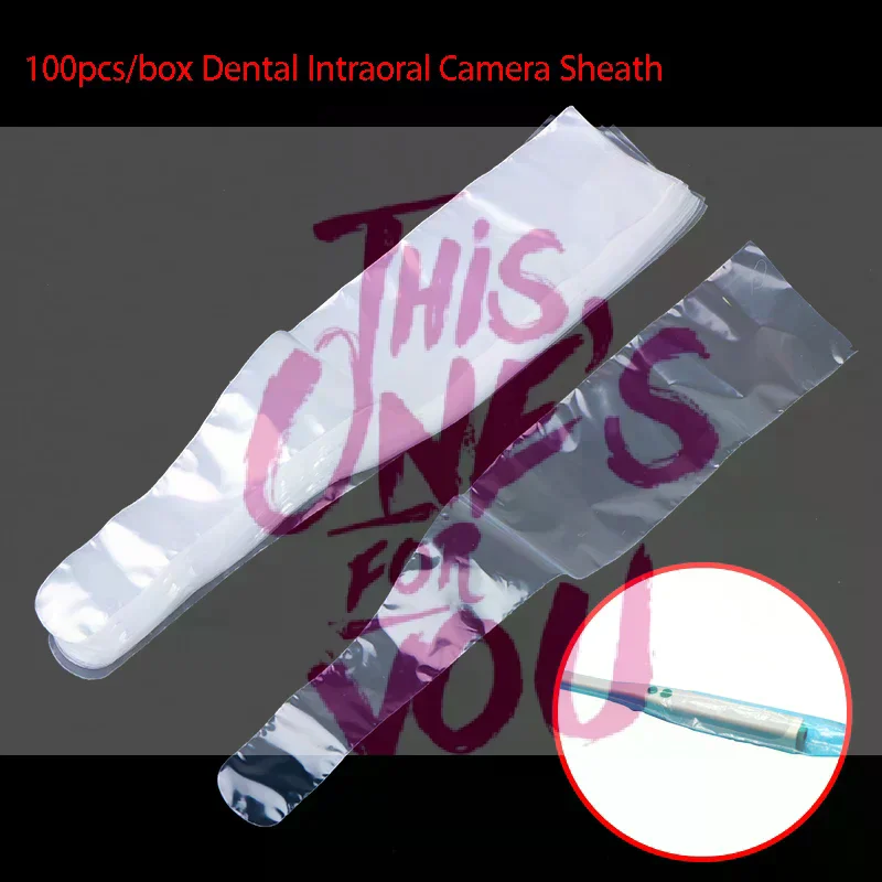 100pcs Disposable Intraoral Dental Camera Cover Intraoral Camera Sheath For Dentistry Lab Endoscope Film Handle Protect Sleeve