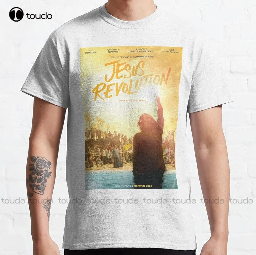 Jesus Revolution 2023 Classic T-Shirt Football Mom Shirt Printed Tee Custom Aldult Teen Unisex Digital Printing Tee Shirts