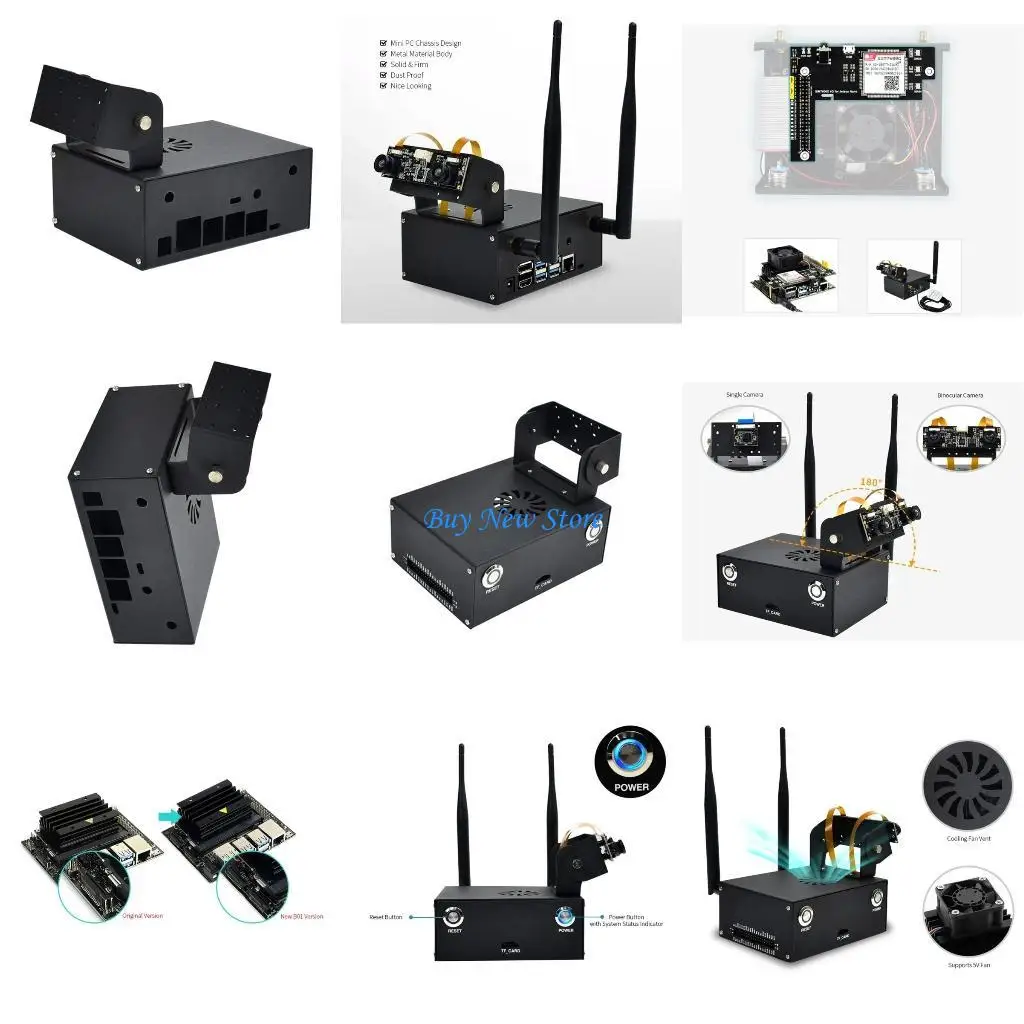 

20CE for 4GB Board Metal Casing Case with Camera Holder Better Cooling Flexibility