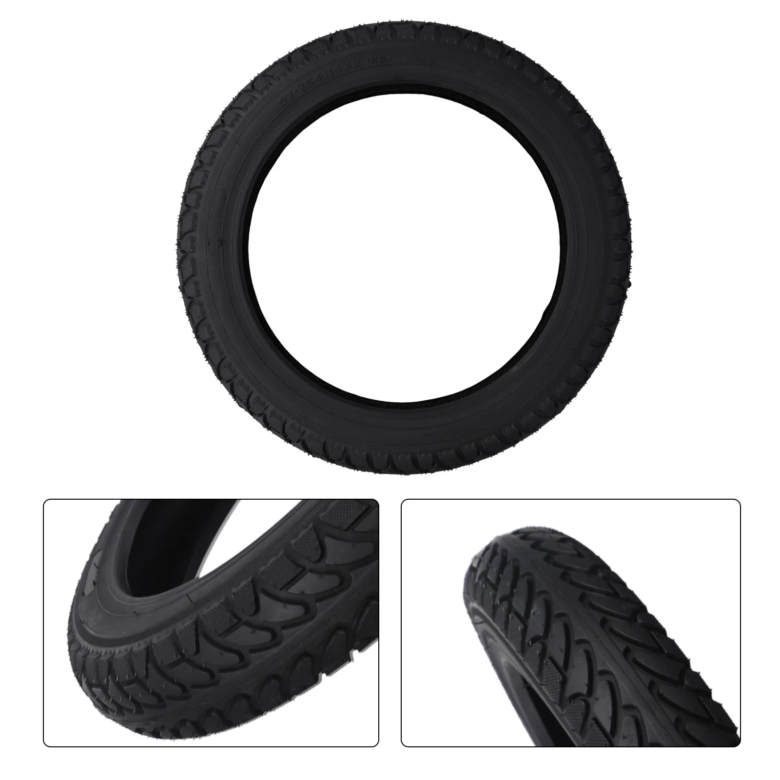 1pc Tire 14inch 57-254(14*2.125) Road Outer Tire For Electric Bicycle E-bike 14x2.125 Wear-resistant Rubber Tires Accessories