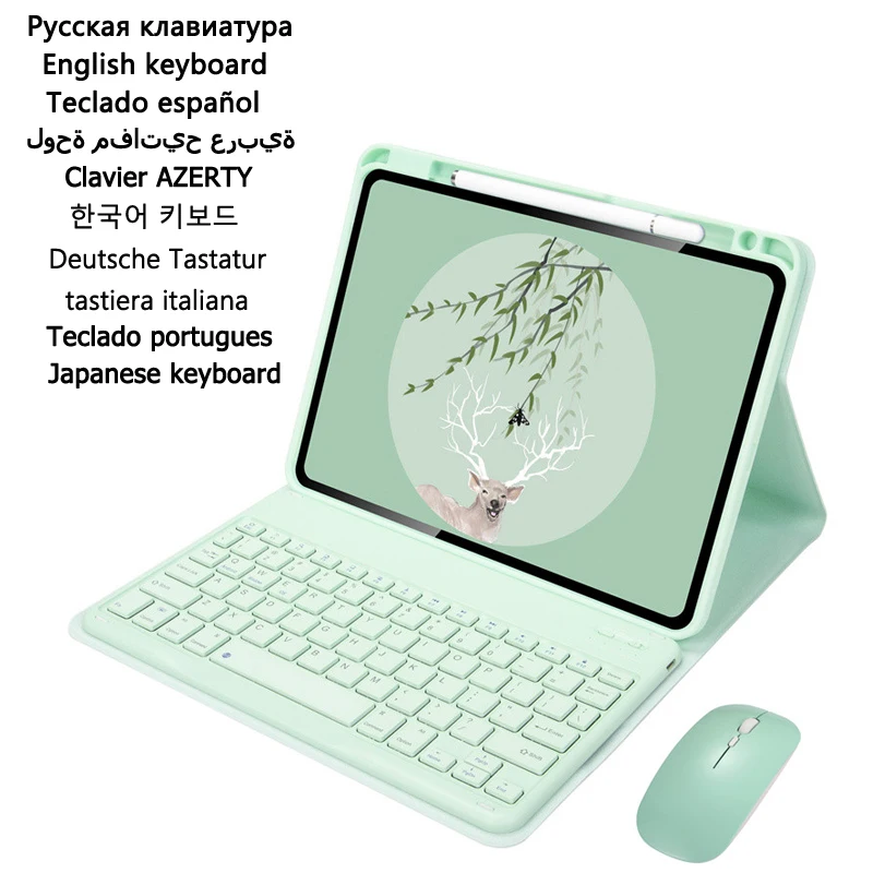 

Cover for iPad Pro 11 Case 2021 Keyboard Case for iPad Pro 11 Case 2020 2018 Russian Spanish Korean Keyboard Cover Funda