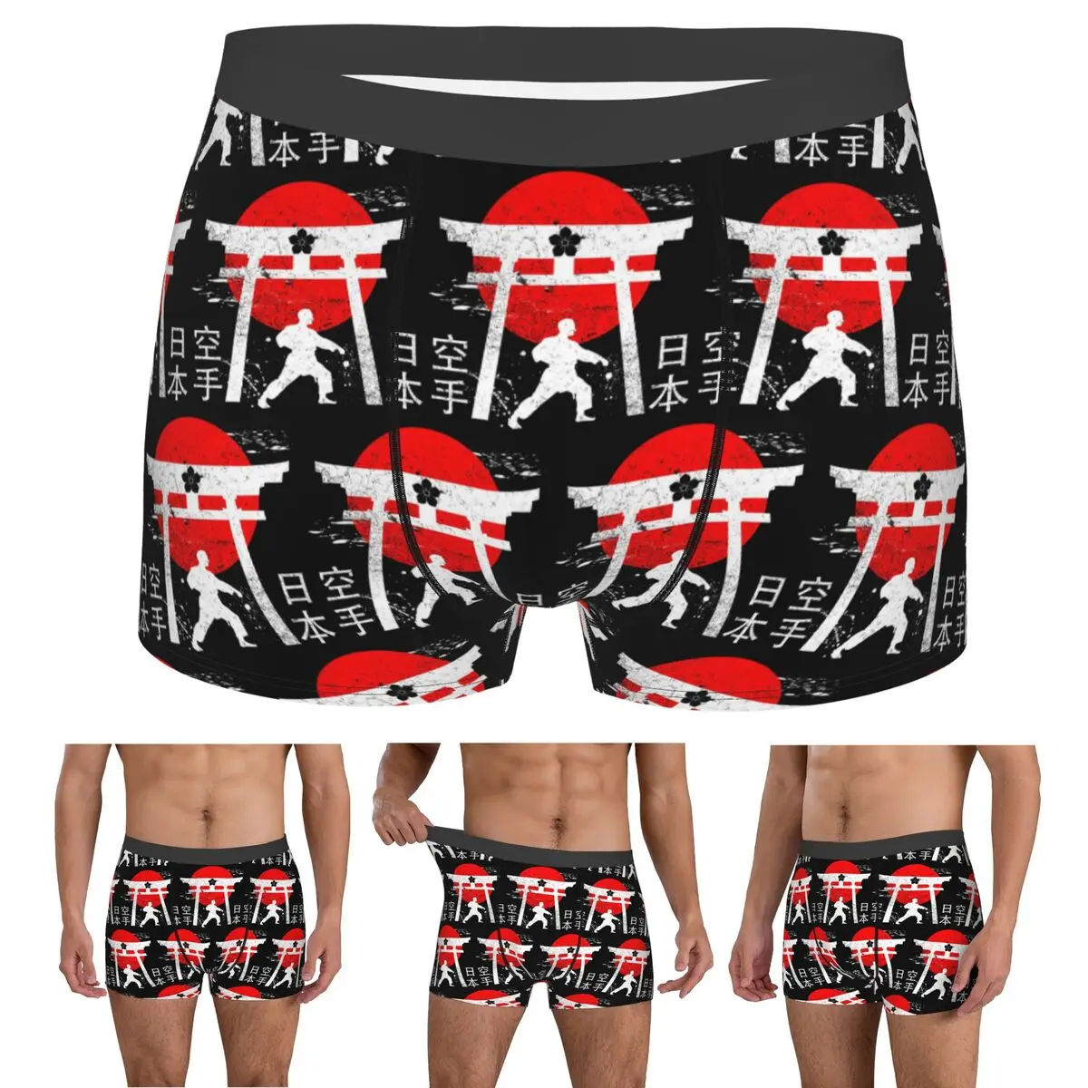 Boxer Underpants Shorts Budo Soul Karate Spirit Martial Arts Panties Male Comfortable Underwear for Homme Man Boyfriend Gifts