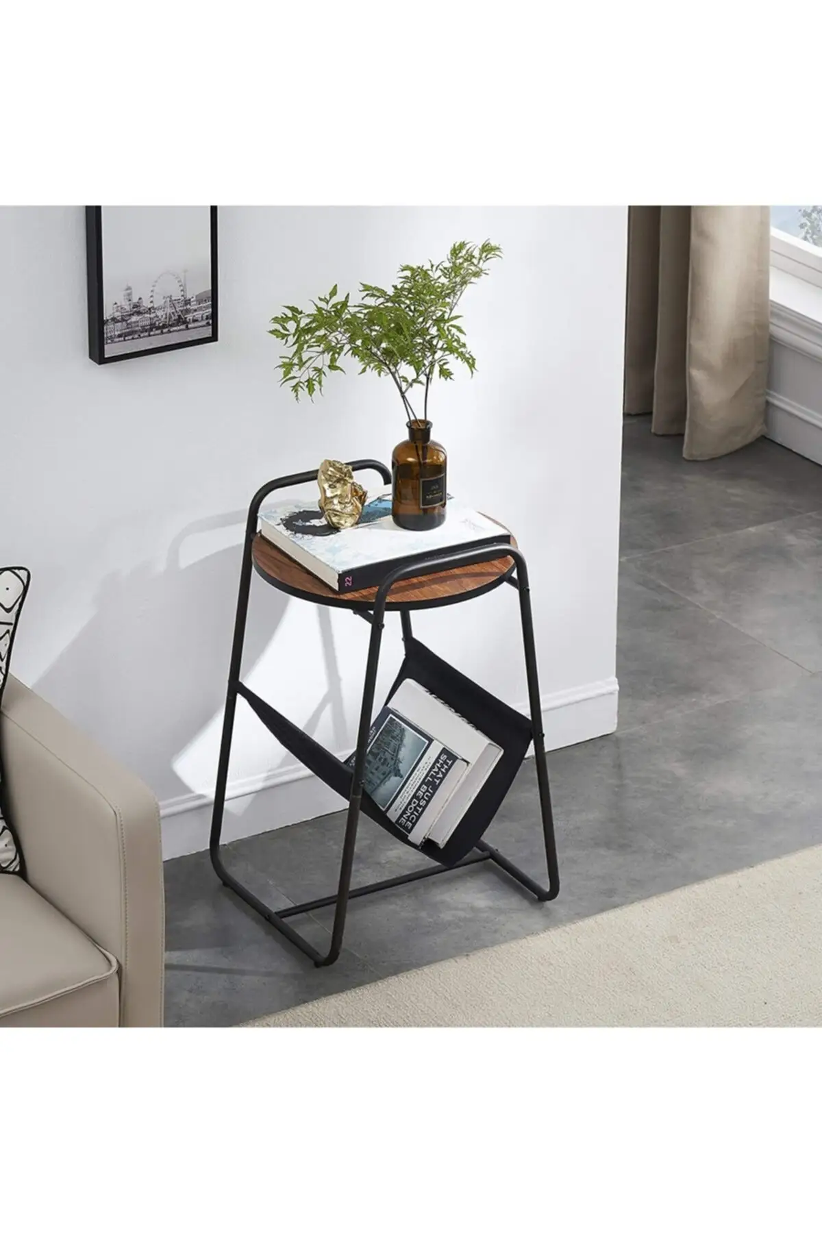 Salontafel Magazin Metalen Krant Rack Moderne Ontwerp Retro Authentieke Salontafel