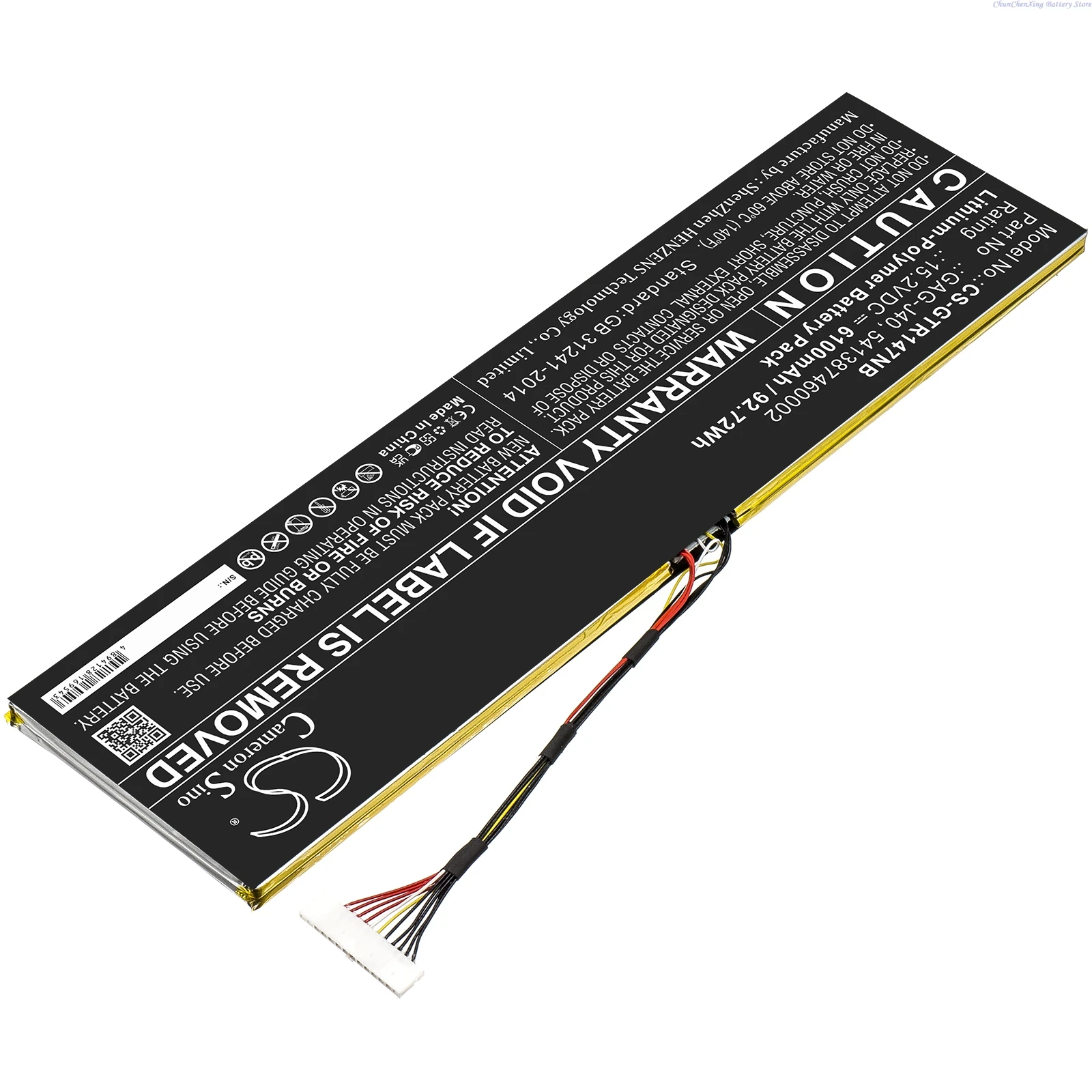 100% NEW 15.2V 6100mAh Battery GAG-J40 for Gateway Aero 14 K7, For Aorus 17 YA Gaming, For Gigabyte Aero 14,Aero 15,Aero 15X