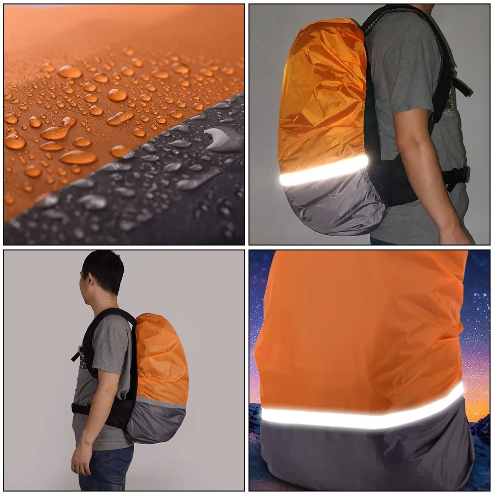 

Double Colors Outdoor Backpack Rain Cover for Hiking Camping Travel Cycling Waterproof Rip-Resistant with Reflective Strip Night