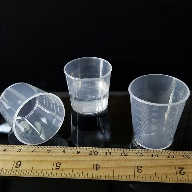 10pcs 15ml/30ml Transparent Clear Plastic Double-scale Medicine Measuring Cup 15ml/30ml For Measure Small Amounts Of Liquids