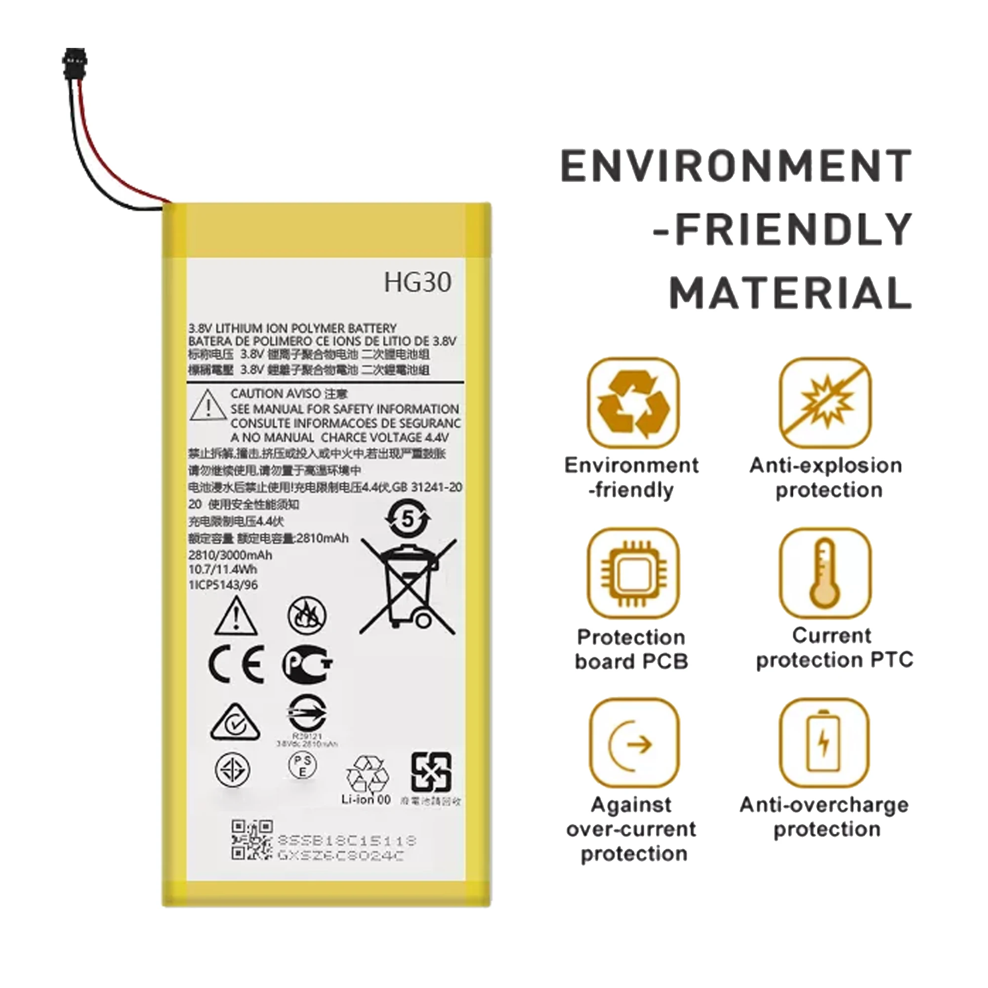 HG30 배터리 Motorola Moto G6 XT1925-6 배터리 교체 수리 부품 원래 용량 휴대 전화 배터리 Bateria