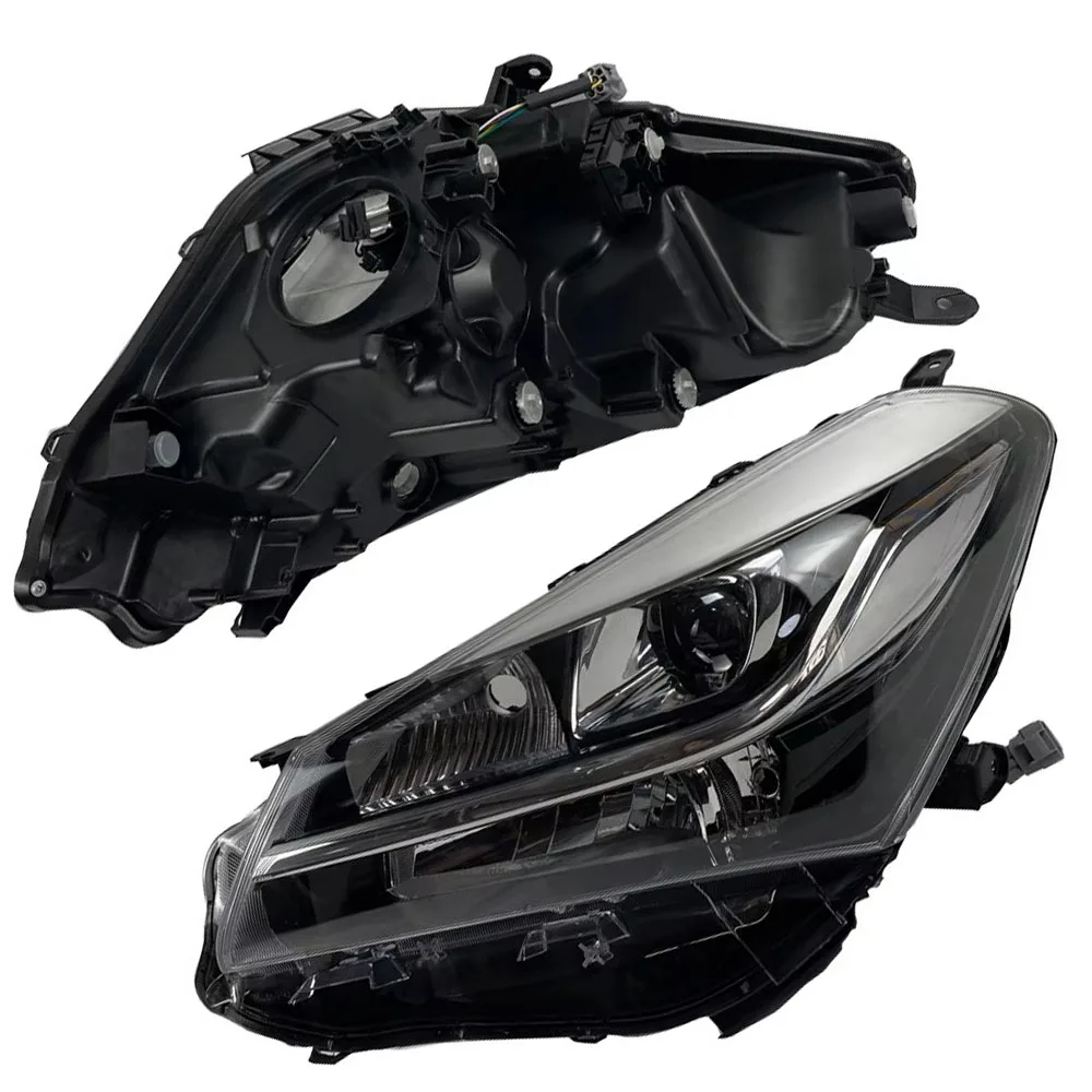 Headlights for Toyota VITZ KSP130 2014 81185-52J10 81150-52D20A Pair LED LENS Head Lamp Automatic Adjustment Lighting