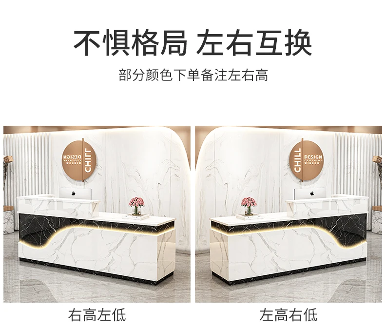 Desk Reception Desks Beauty Saloncustomized Creative Reception Desks Decorations Counter  Mostrador Negocio Office Furniture