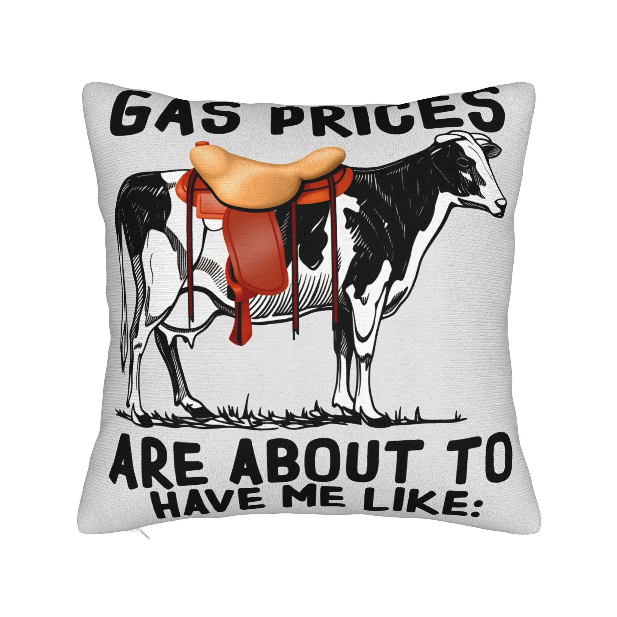 Gas Prices Got Me Like Pillow Case  Comfy Pillow Cover Cute Funny Pillowcases For Living Room Chair