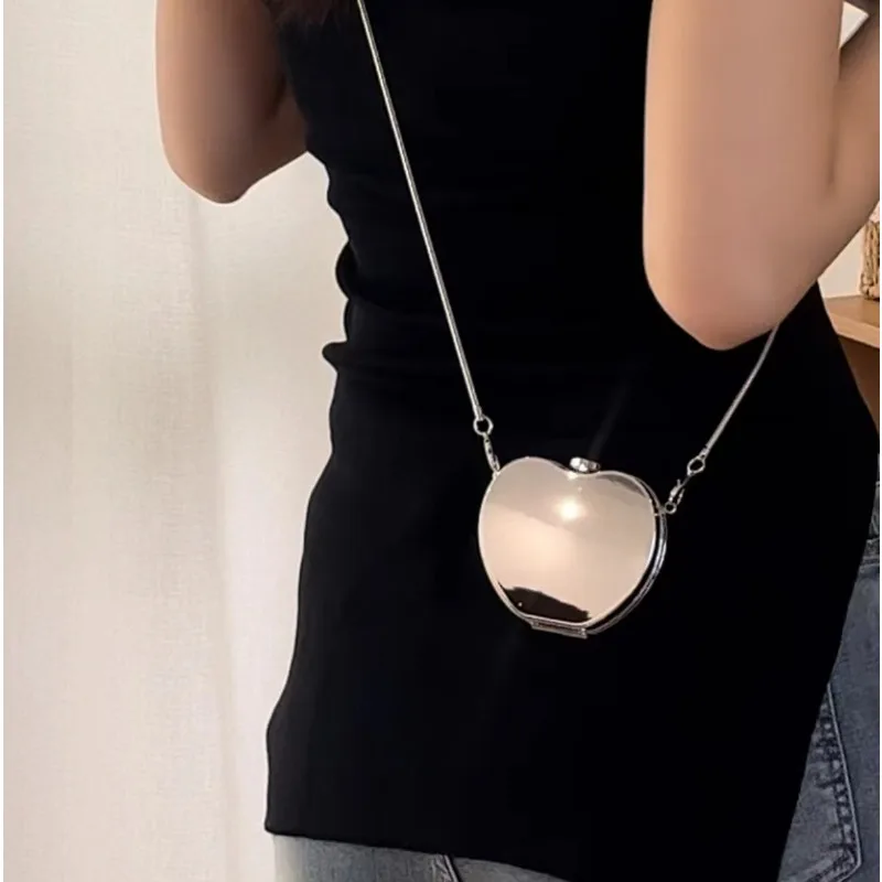 2025 Personalized Mini Acrylic Round Makeup Bag Fashion Women's Crossbody Bag Casual Portable Mouth Red Envelope Makeup Case