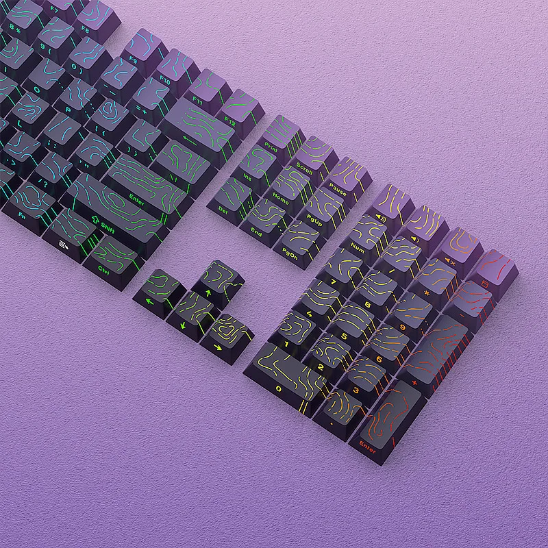 

Ziqi Donglai Contour 4.0 Keycap Original Height 130 Keys Small Full Set Crack Luminous