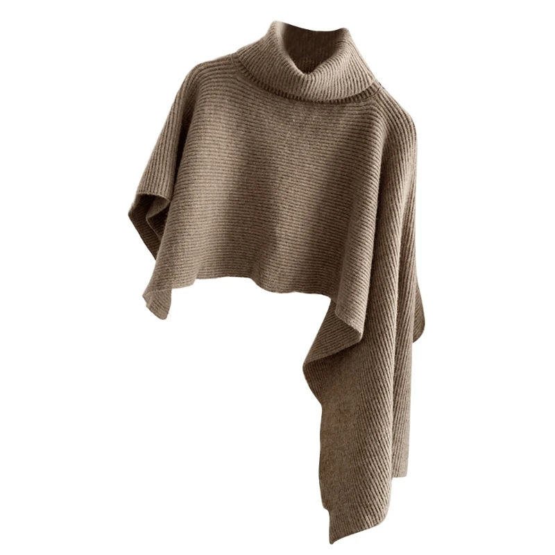 Syal Rajut Syal Kasual Syal Hangat Syal Kerah Turtleneck Rajutan Tahan Angin Dapat Dilepas Modis