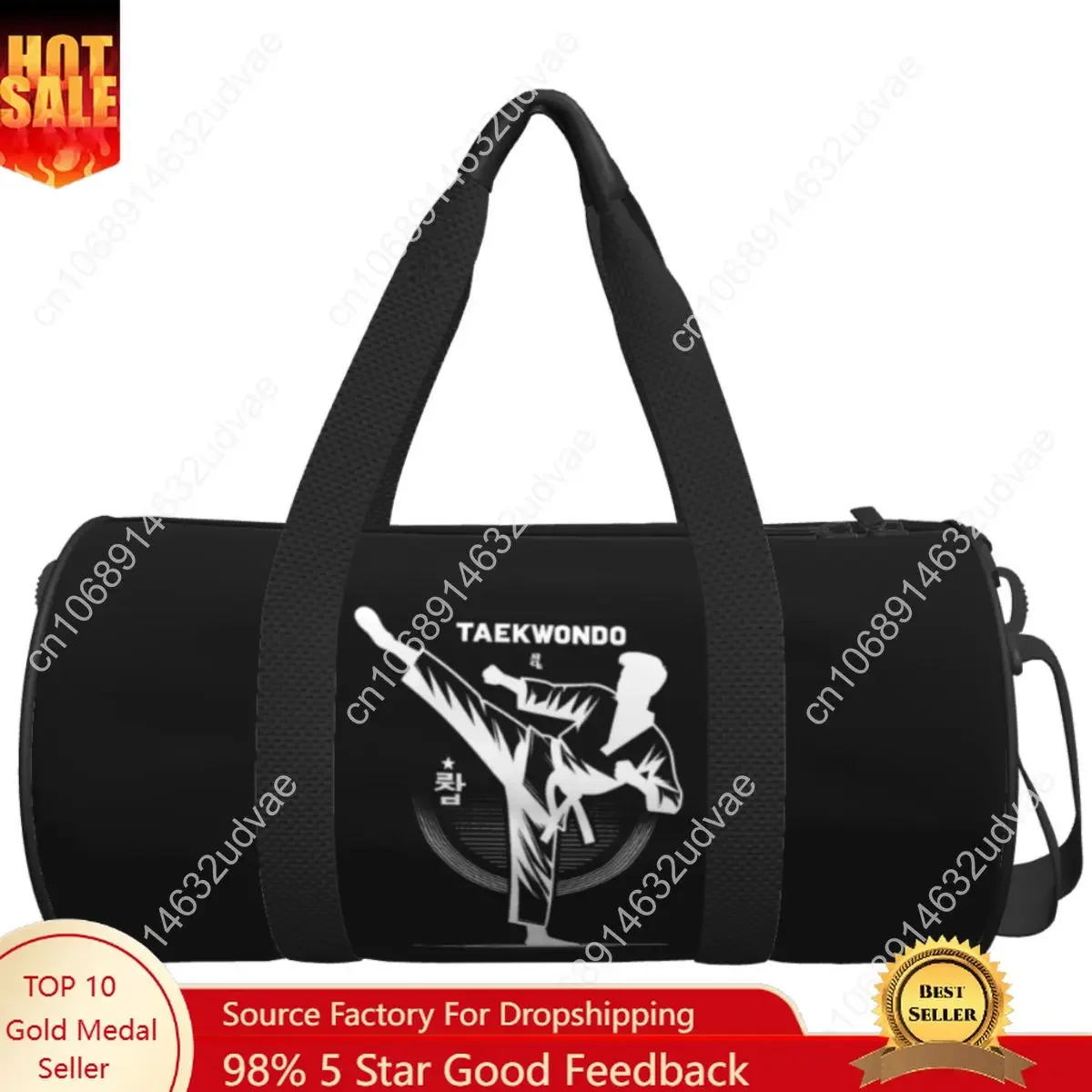 Gym Bag Taekwondo Kick Sports Bag Large Male Female Waterproof Design Handbag Retro Travel Training Fitness Bag