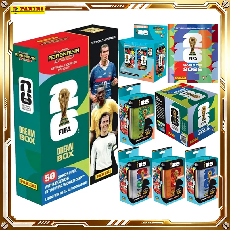 2026 Panini FIFA World Cup Edição Nórdica Adrenalyn XL Caixa Misteriosa Cartas Colecionáveis Genuínas Brinquedos Presentes de Aniversário para Homens e Mulheres