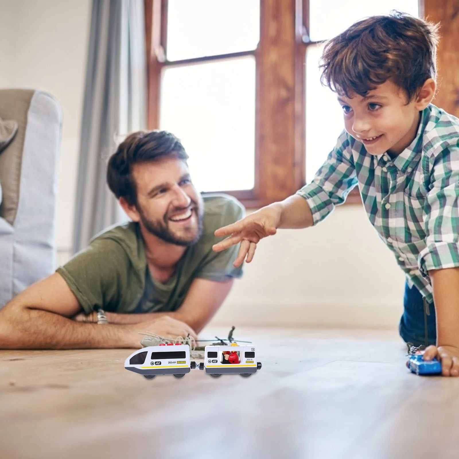 

1Pcs Alloy Magnetic Train Locomotive White Electric Connectable Kid Plaything Durable Gift Electric Train Toy Plaything